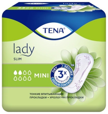 Тена Lady Слим Мини, прокладки урологические, 20 шт