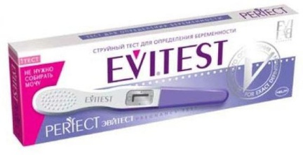 Evitest Perfect, струйный тест на беременность, 1 шт