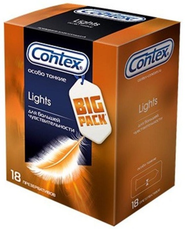 Презервативы КОНТЕКС Lights особо тонкие, 18 шт