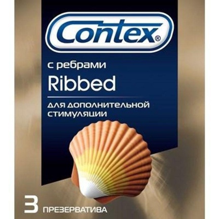Презервативы КОНТЕКС Ribbed с ребрами, 3 шт