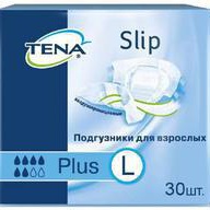 Тена, подгузники для взрослых дышащие Слип Плюс, 30 шт, L