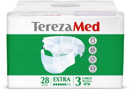 TerezaMed, подгузники для взрослых, 28 шт, XL