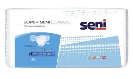 Seni Super Classic подгузники д/взрослых, 30 шт