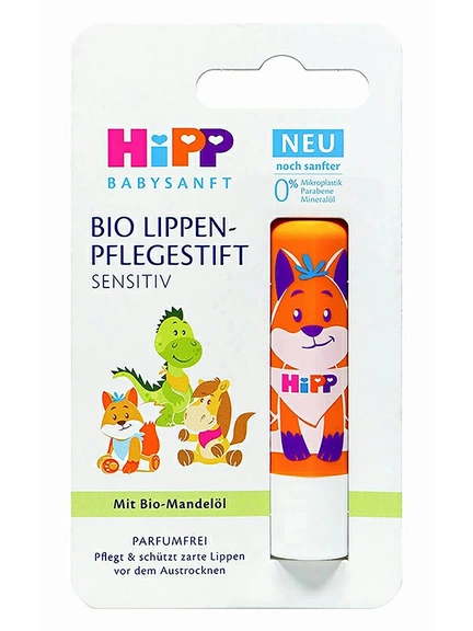 Hipp Babysanft, био-бальзам для губ для чувствительной кожи, 4,8 г
