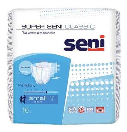 Seni Super Classic подгузники д/взрослых, 10 шт