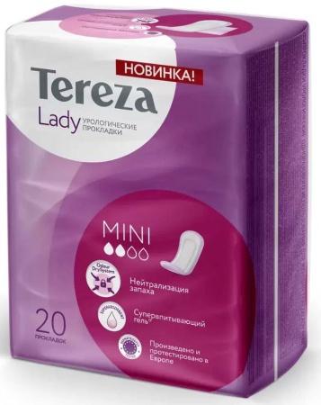 TerezaLady Mini, прокладки урологические, 20 шт