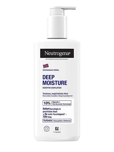 Neutrogena,  лосьон для тела, для сухой чувствительной кожи, с 10% глицерина, 250 мл