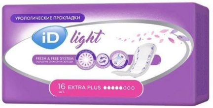 iD Light Extra Plus, прокладки урологические, 16 шт