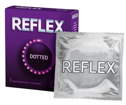 Reflex Dotted презервативы в смазке с точками, 3 шт