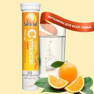 Sana-sol, витамин C, Шипучие таблетки, 20 шт (Апельсин)