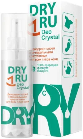 ДрайРу Deo Cristal, спрей с минеральными кристаллами, Дезодорант, 40 г