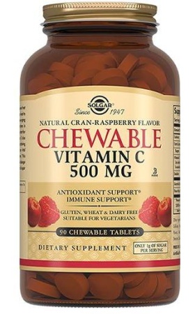 Витамин C, Таблетки, 90 шт (Малина)
