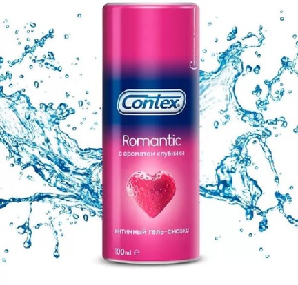 КОНТЕКС Romantic, гель-смазка с ароматом клубники, 100 мл