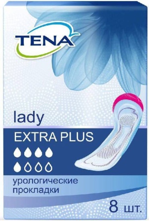 Тена Lady Экстра Плюс, прокладки урологические, 8 шт