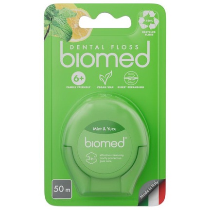 Biomed, Зубная нить, 50 м (Мята и юдзу)