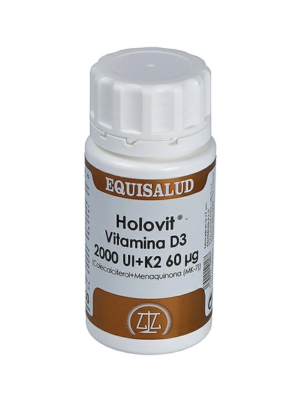 Equisalud Holovit, витамин D3 2000 МЕ + K2 60 мкг + Менахинон, Капсулы, 50 шт