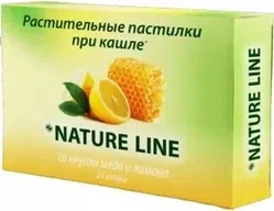 НатурЛайн, с растительными экстрактами, Леденцы для рассасывания, 24 шт (Мед и лимон)