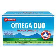 Bioteekin Omega Duo Vahva, Омега-3 с витамином Е для сердца и мозга, Капсулы желатиновые, 120 шт