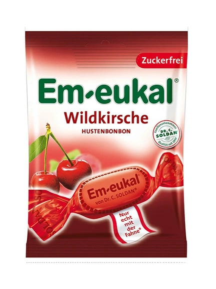 Em-Eukal, Леденцы для горла, без сахара, вишня