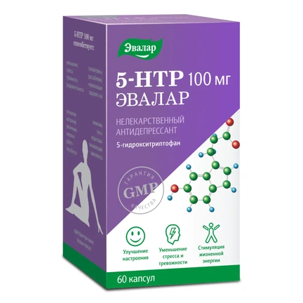 5-гидрокситриптофан (5-HTP), Капсулы желатиновые, 60 шт