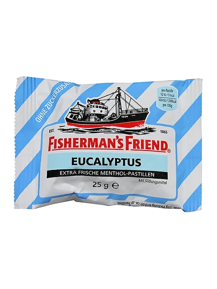 Fisherman's Friend, Освежающие пастилки без сахара (Эвкалипт), 25 шт