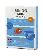 Eskio-3 для детей, рыбий жир + витамин Д, Таблетки жевательные, 27 шт (Апельсин)