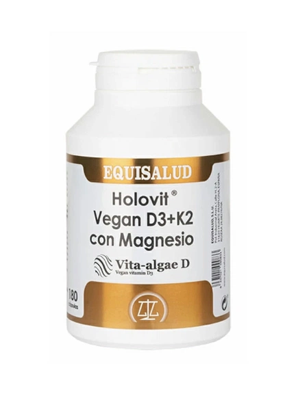 Equisalud Holovit, Vegan витамин D3+K2 с магнием, Капсулы, 180 шт