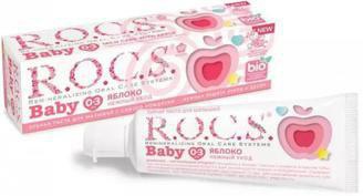 Rocs Baby Нежный Уход, Зубная паста, 45 г (Яблоко)