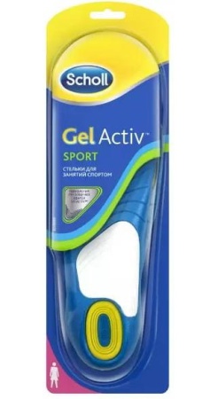 Шолл GelActive Sport, для занятий спортом для женщин, Стельки, 2 шт