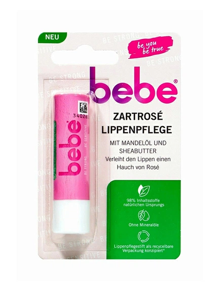 Bebe, уход за губами, Нежная роза, Стик для губ, 1 шт