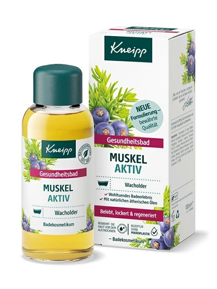 Kneipp®, оздоравливающее масло для ванн, Активность мышц, 100 мл