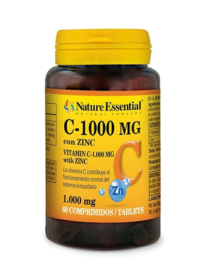 Nature Essential, витамин C 1000 мг + Цинк, 60 шт