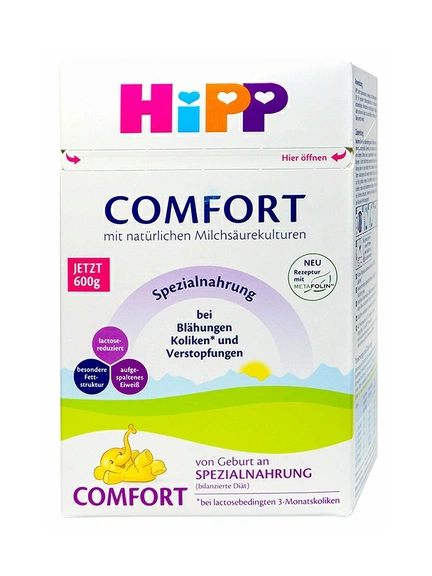 Hipp Comfort, специальная детская молочная смесь с самого рождения, Комфорт, 600 г