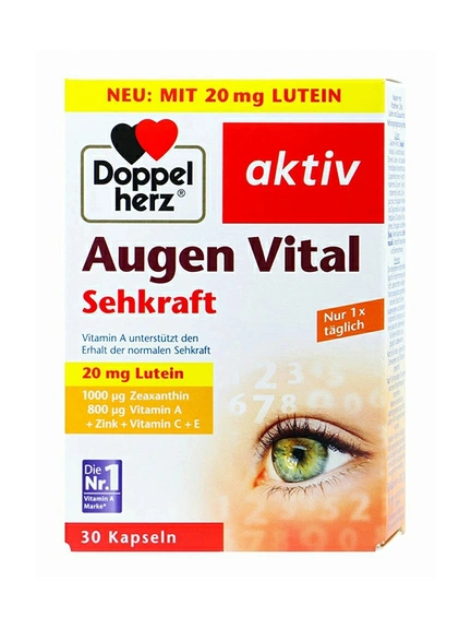 Doppelherz Aktiv, Капсулы для здорового зрения, Капсулы, 30 шт