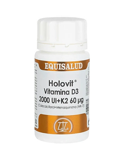 Equisalud Holovit, витамин D3 2000 МЕ + K2 60 мкг, Капсулы, 180 шт