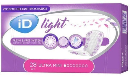 iD Light Ultra mini, прокладки урологические, 28 шт