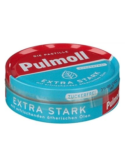 Pulmoll, Пастилки от горла, без сахара (Ментол), 50 г