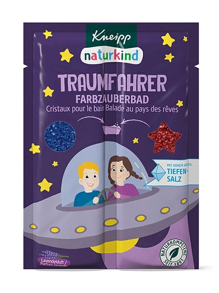 Kneipp® naturkind, цветная волшебная соль для ванн, Водитель снов, 40 г
