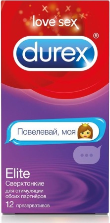 Презервативы Дюрекс Элит сверхтонкие, 12 шт