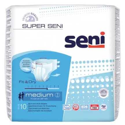 Seni Super Classic подгузники д/взрослых, М, 10 шт
