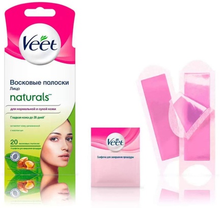 Veet (с маслом ши), Полоски для депиляции, 20 шт