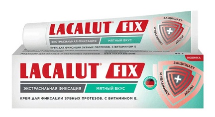 Лакалют Fix, Крем для фиксации зубных протезов, 70 г (Мята)