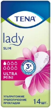 Тена Lady слим ультра мини, прокладки, 14 шт