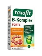 Taxofit, комплекс витаминов B Forte для энергии, умственной деятельности и нервов, 40 шт, Таблетки