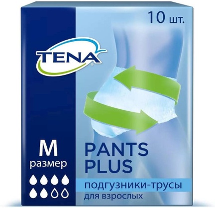Тена Пантс Плюс, подгузники-трусы, 10 шт, M