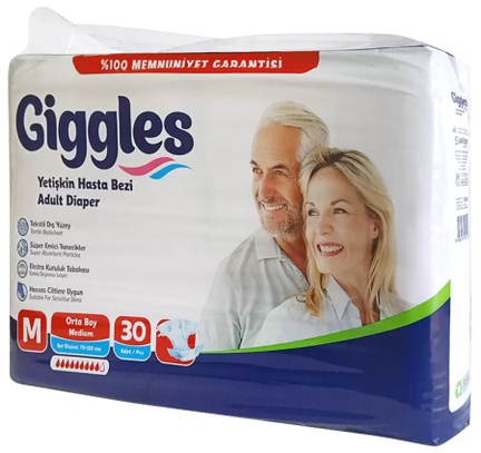 Подгузники для взрослых Giggles Jumbo Adalt Diaper, 30 шт