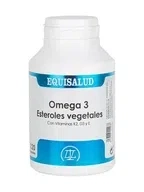 Equisalud Esteroles Vegetales Vitamina K2, D3, E, мультивитаминная добавка с Омега 3, 120 шт, Капсулы