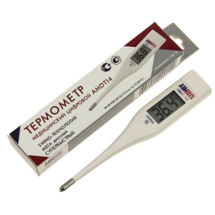 Термометр медицинский цифровой amdt-14 swing, с мега дисплеем, 1 шт