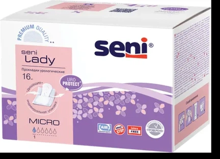 Seni Lady Micro, урологические прокладки, 16 шт