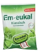 Em-Eukal, Леденцы для горла, без сахара, Леденцы для рассасывания (Ментол), 75 г